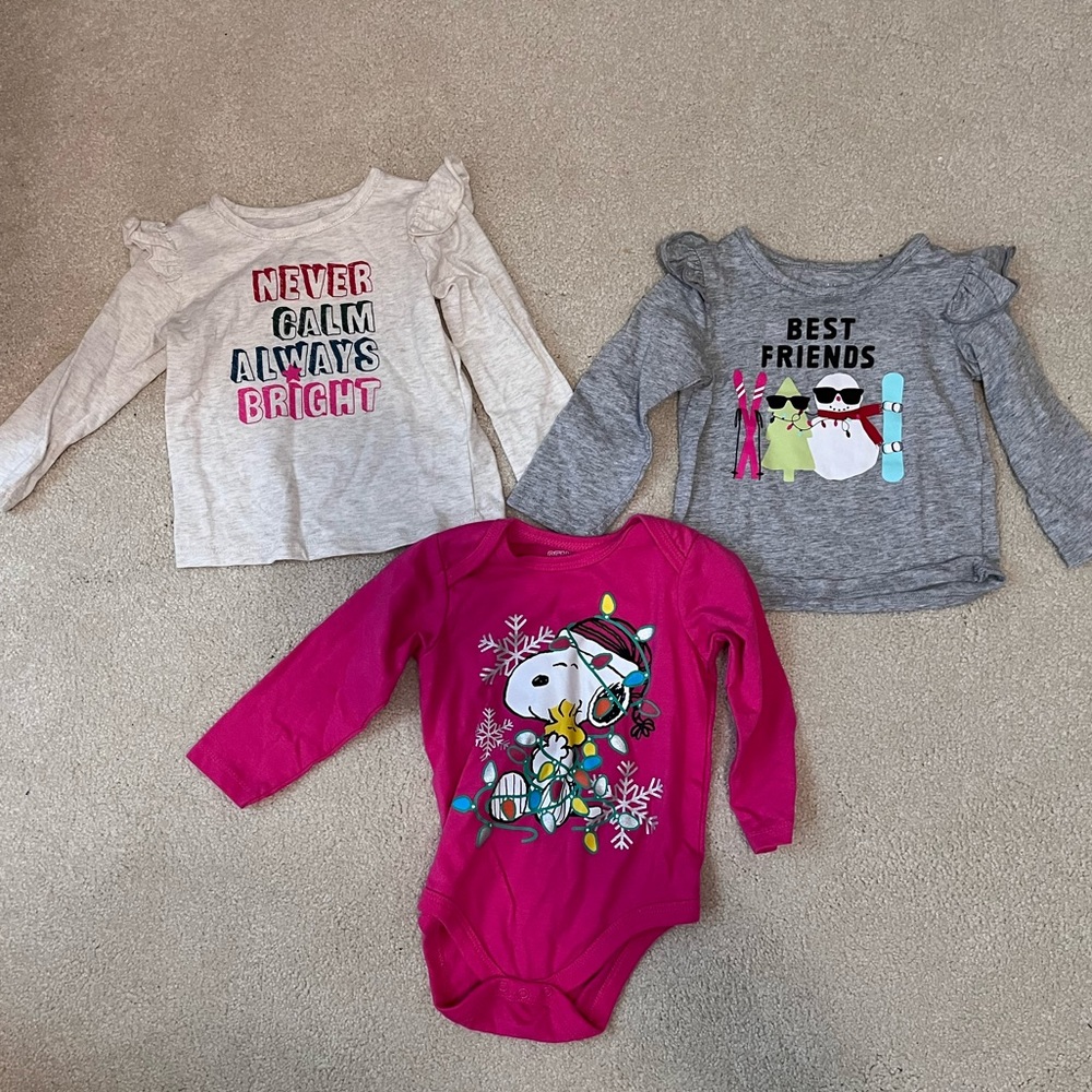 Gil’s clothes bundle -Pack of three 12mo long sleeve shirts